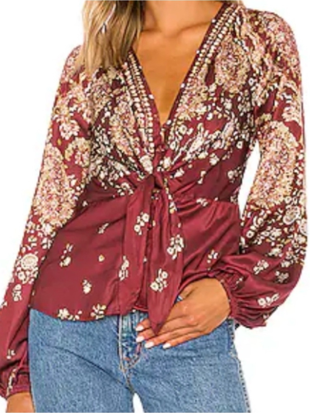 Free People Floral Blouse
